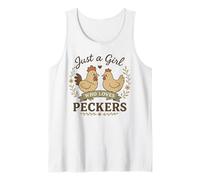 Solo una chica que ama a los peckers amante de los pollos divertidos Camiseta sin Mangas