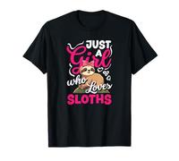 Solo una Chica Que ama a los Perezosos Perezoso Divertido Camiseta