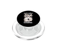 Solo una Chica Que ama a los Perros esquimales Chicas Que aman a los Perros Husky Love PopSockets PopGrip para MagSafe