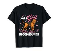 Solo una Chica Que ama a los sabuesos - Mamá de Perros Amante de los sabuesos Camiseta gráfica económica, Hombre, Negro, XL