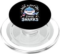 Solo una chica que ama a los tiburones tiburón divertido PopSockets PopGrip para MagSafe
