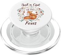 Solo una Chica Que ama a los Zorros para niñas Animales Salvajes PopSockets PopGrip para MagSafe