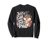 Solo una chica que ama a Phil Cute Groundhog Day Punxsy Girls Sudadera