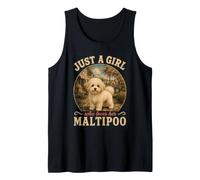 Solo Una Chica Que Ama A Su Perro Maltipoo Mamá Doodle Camiseta sin Mangas