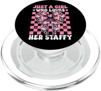 Solo una Chica Que ama a su Staffy Staffordshire Bull Terrier PopSockets PopGrip para MagSafe