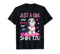 Solo una Chica Que ama a Sus Lindas Mujeres de Perro Shih Tzu Camiseta