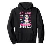 Solo una Chica Que ama a Sus Lindas Mujeres de Perro Shih Tzu Sudadera con Capucha