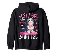 Solo una Chica Que ama a Sus Lindas Mujeres de Perro Shih Tzu Sudadera con Capucha