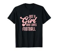 Solo una Chica Que ama a un Jugador de fútbol Americano Camiseta gráfica económica