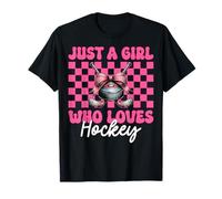 Solo una chica que ama al jugador de hockey Hockey Girl Coquette Bow Camiseta