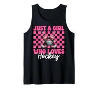 Solo una chica que ama al jugador de hockey Hockey Girl Coquette Bow Camiseta sin Mangas