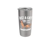 Sólo una chica que ama al pastor alemán para dueños de Vaso térmico de acero inoxidable de doble pared