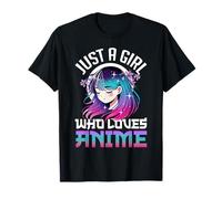 Solo Una Chica Que Ama Anime Amante Chica Japonesa Estética Camiseta
