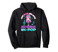 Sólo una chica que ama Anime y K-pop Chibi Merch KPOP Otaku Sudadera con Capucha