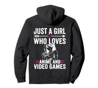 Solo Una Chica Que Ama Anime Y Videojuegos Silueta Sudadera con Capucha