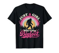 Solo una Chica Que ama Bigfoot - Sasquatch Bigfoot Humor Camiseta gráfica económica