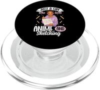 Solo Una Chica Que Ama El Anime Y Dibujar Afro Anime Lover PopSockets PopGrip para MagSafe