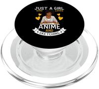 Solo Una Chica Que Ama El Anime Y Dibujar Afro Anime Lover PopSockets PopGrip para MagSafe