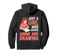 Solo Una Chica Que Ama El Anime Y Dibujar Sketch Sudadera con Capucha