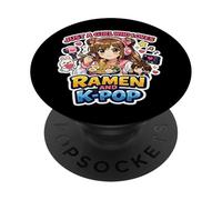 Solo una Chica Que ama el Anime y el Arte Amante de la música Coreana K-Pop PopSockets PopGrip Adhesivo