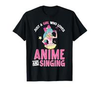 Solo una chica que ama el anime y el canto cantante adolescente Camiseta