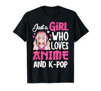 Solo una Chica Que ama el Anime y el K-Pop KPOP Merch Adolescentes Camiseta