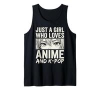 Solo una Chica Que ama el Anime y el K-Pop Retro Camiseta sin Mangas