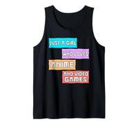 Solo Una Chica Que Ama El Anime Y Los Videojuegos Retro Gamer Camiseta sin Mangas