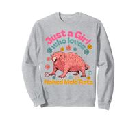 Solo una Chica Que ama el Cachorro de Arena Desnudo Amante de la Rata Topo Sudadera