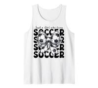 Solo una chica que ama el fútbol Mom Coquette Bow Camiseta sin Mangas
