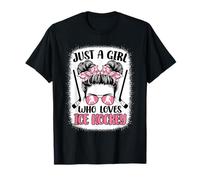 Solo una chica que ama el hockey sobre hielo lindo jugador de hockey sobre hielo Camiseta