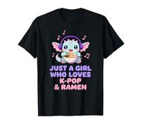 Solo una Chica Que ama el K-Pop y Ramen Anime Dragon Camiseta