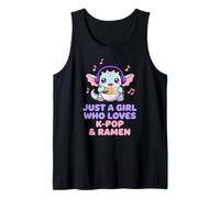 Solo una Chica Que ama el K-Pop y Ramen Anime Dragon Camiseta sin Mangas