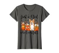 Solo una Chica Que ama el otoño, Corgi Dog Pumpkin Cozy Autumn Camiseta