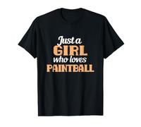 Solo una Chica Que ama el Paintball, Divertida jugadora de Paintball Camiseta gráfica económica