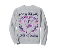 Solo una Chica Que ama el Patinaje sobre Hielo Lindos Amantes del Patinaje Sudadera