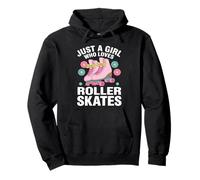 Solo una Chica Que ama el Patinaje sobre Ruedas 70s 90s Roller Skater Sudadera con Capucha