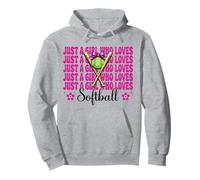 Solo una chica que ama el softball Girl Coquette Bow Sudadera con Capucha