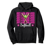 Solo una chica que ama el softball Girl Coquette Bow Sudadera con Capucha