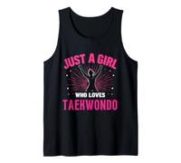 Solo una Chica Que ama el Taekwondo, Divertido diseño de niña de Taekwondo Camiseta sin Mangas