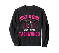 Solo una Chica Que ama el Taekwondo, Divertido diseño de niña de Taekwondo Sudadera