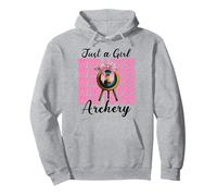 Solo una chica que ama el tiro con arco Mom Archer Bow and Arrow Pink Sudadera con Capucha