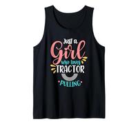 Solo una Chica Que ama el Tractor tirando del Tractor Que Tira de la Chica Camiseta sin Mangas