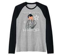 Solo una Chica Que ama la Banda de Chicos Coreanos K-Pop Camiseta Manga Raglan