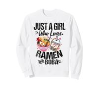 Solo una Chica Que ama la Bebida refrescante Ramen y Boba Sudadera