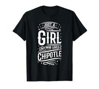 Solo una Chica Que ama la Camisa Chipotle Comida Mexicana Camiseta