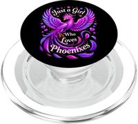 Solo una Chica Que ama la Criatura de fantasía Colorida de Phoenixes PopSockets PopGrip para MagSafe