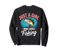 Solo una Chica Que ama la Pesca para Mujeres y niñas Sudadera
