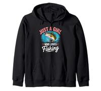 Solo una Chica Que ama la Pesca para Mujeres y niñas Sudadera con Capucha