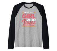 Solo una Chica Que ama la Vida del Consejero Escolar Camiseta Manga Raglan